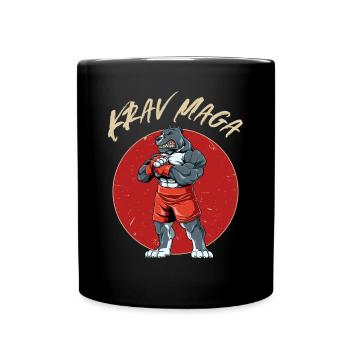 Krav Maga Pitbull - Israelische - Tasse einfarbig - Schwarz - Vorne