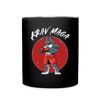 Pitbull Krav Maga - Israelischer Kampfsportkämpfer - Tasse einfarbig - Schwarz - Vorne