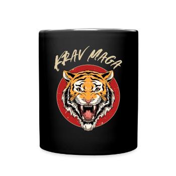 Krav Maga Tiger - Israelische - Tasse einfarbig - Schwarz - Vorne