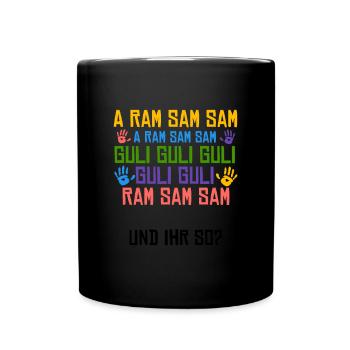 Erzieher Spruch - Tasse einfarbig - Schwarz - Vorne