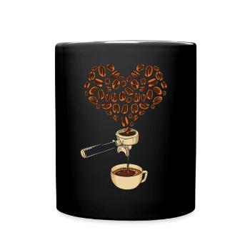 Love for espresso coffee machine - Full Colour Mug - black - Front