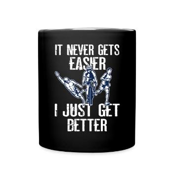Ce ne sera jamais plus facile le triathlon - Mug uni - noir - Devant