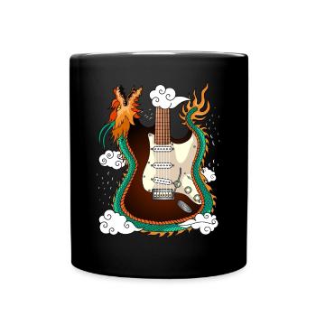 Dragon Rock E-Gitarre - Tasse einfarbig - Schwarz - Vorne