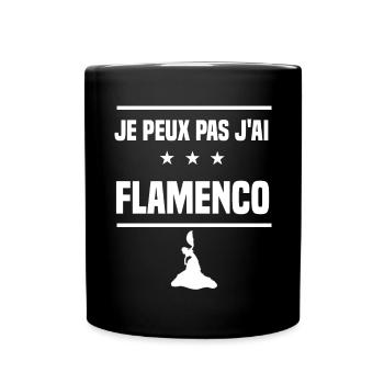 je peux pas j'ai flamenco humour danse - Mug uni - noir - Devant