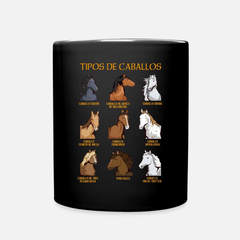 Types de chevaux Équitation espagnole - Mug uni - noir