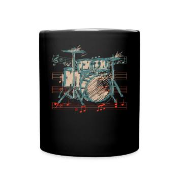 Batterie Batteur Musicien Batteur - Mug uni - noir - Devant