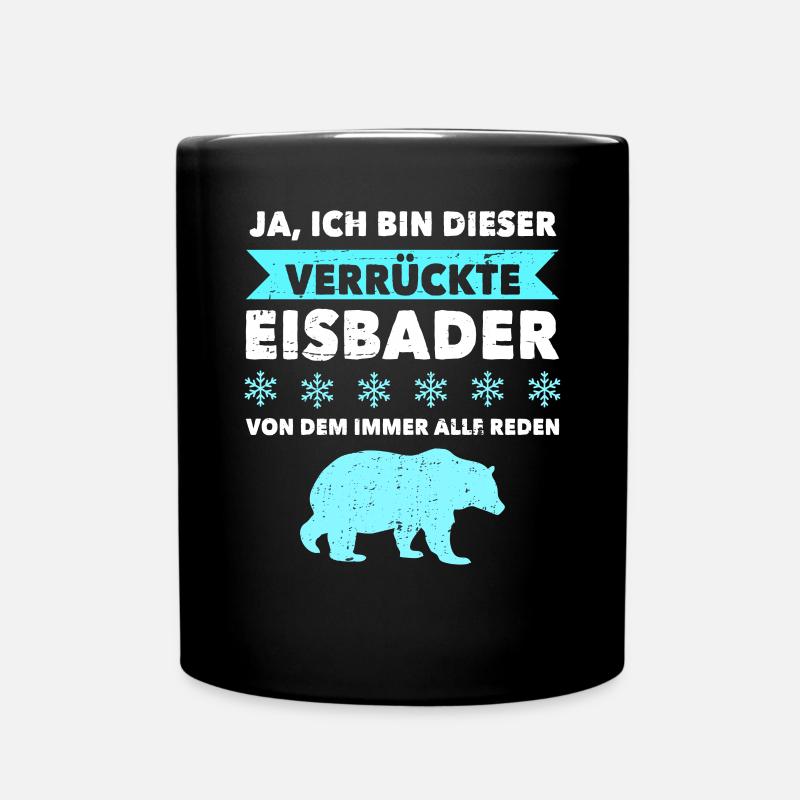 Eistauchen Winterschwimmen Eisbaden - Tasse einfarbig - Schwarz