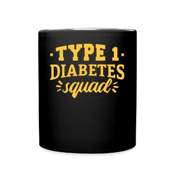 Diabète de type 1 - Mug uni - noir - Devant