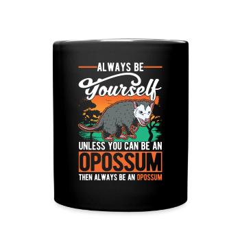 Opossum Gift Possum Pouch Rat - Full Colour Mug - black - Front