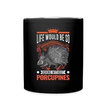 Porc-épic Cadeau Porc-épic - Mug uni - noir - Devant