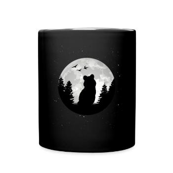 Quokka Moon Kangourou à queue courte - Mug uni - noir - Devant