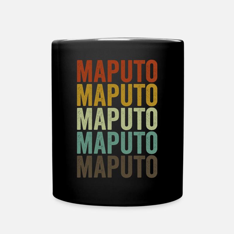Maputo Mosambik Retro Vintage - Tasse einfarbig - Schwarz