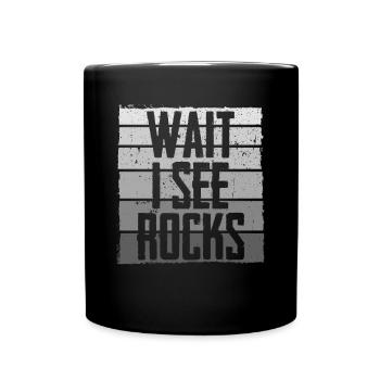 Waiting I see stones - Full Colour Mug - black - Front