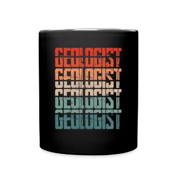 Géologue rétro vintage - Mug uni - noir - Devant