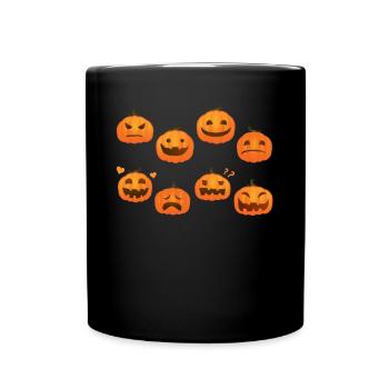 Funny Halloween Pumpkins - Halloween Pumpkins - Full Colour Mug - black - Front