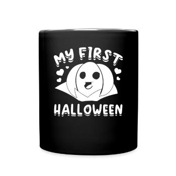 Halloween Baby Party My First Halloween I Baby Pum - Tasse einfarbig - Schwarz - Vorne