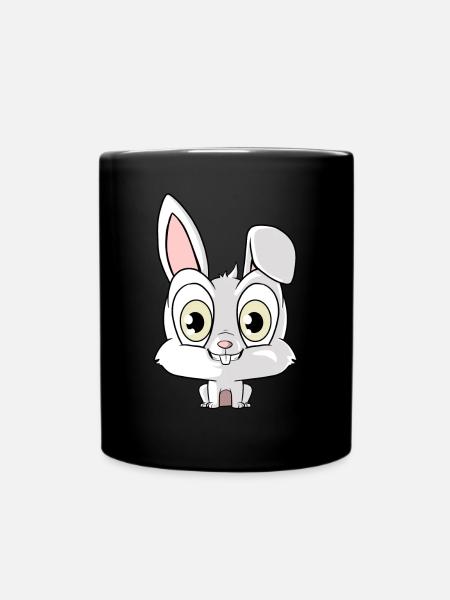 Süßer Hase - Tasse einfarbig - Schwarz