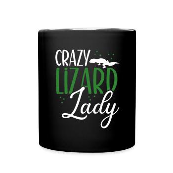 Dame lézard folle - Mug uni - noir - Devant