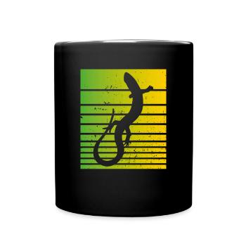 Lézard blanc - Mug uni - noir - Devant