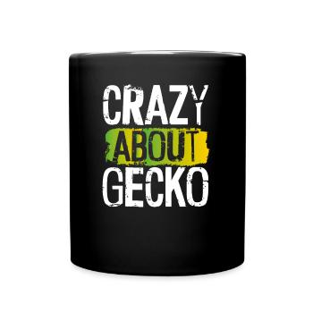 Fou de geckos - Mug uni - noir - Devant
