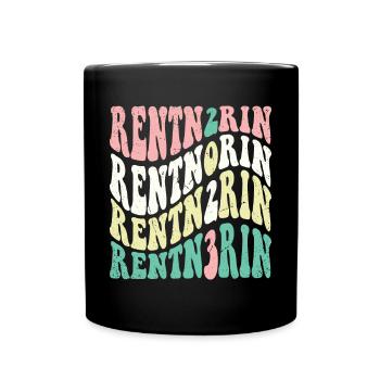 Rentner 2023 Retro Rente Ruhestand Pension Frauen - Tasse einfarbig - Schwarz - Vorne