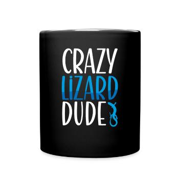 Crazy lizard type - Full Colour Mug - black - Front