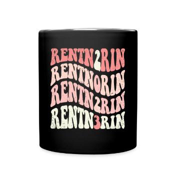 Rentner 2023 Retro Rente Ruhestand Pension Frauen - Tasse einfarbig - Schwarz - Vorne