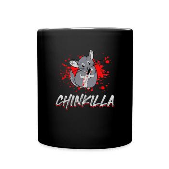 Chinkilla design for a chinchilla owner - Full Colour Mug - black - Front