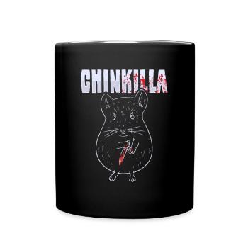 Chinkilla design for a chinchilla owner - Full Colour Mug - black - Front