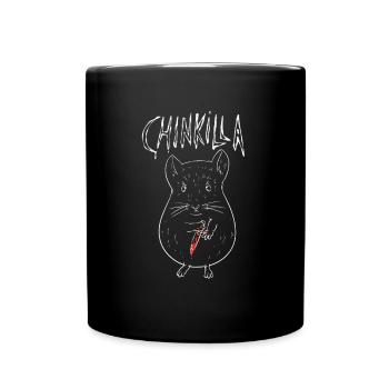 Chinkilla design for a chinchilla owner - Full Colour Mug - black - Front