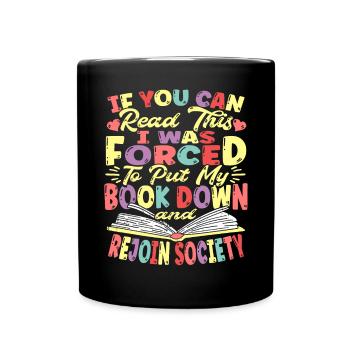 Bookworm Books Readers Book Lovers - Full Colour Mug - black - Front