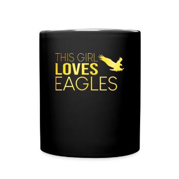 Cette fille aime les aigles - Mug uni - noir - Devant