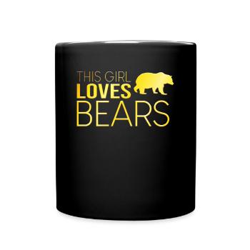 This girl loves bears - Full Colour Mug - black - Front