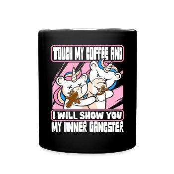 Buveur de café disant café amateur de café - Mug uni - noir - Devant