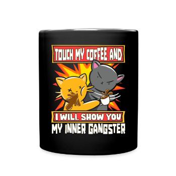 Buveur de café disant café amateur de café - Mug uni - noir - Devant