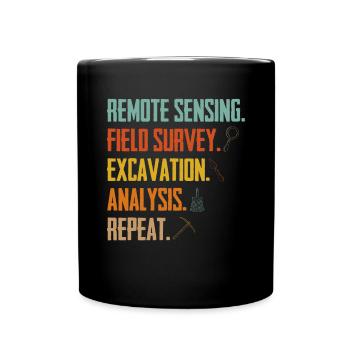 Archaeology Gift Archaeologist - Full Colour Mug - black - Front
