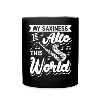 Saxophone Saxophoniste - Mug uni - noir - Devant