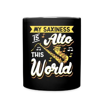 Saxophone Saxophoniste - Mug uni - noir - Devant