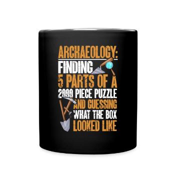 Archaeology Gift Archaeologist - Full Colour Mug - black - Front