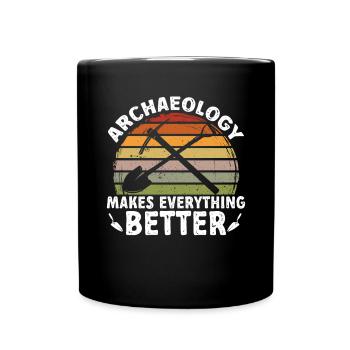 Archaeology Gift Archaeologist - Full Colour Mug - black - Front