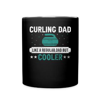 I play Chess on Ice Curling House - Full Colour Mug - black - Front