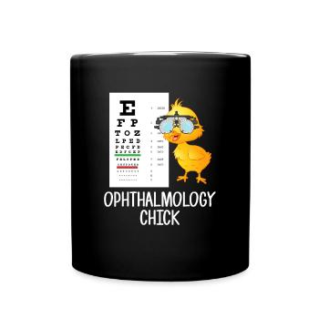 Ophthalmology chick, optician, Ophthalmology - Tasse einfarbig - Schwarz - Vorne