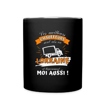 Cadeau Homme Chauffeur Poids Lourds Lorrain Noel - Mug uni - noir - Devant