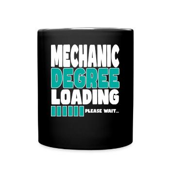Mechaniker lädt Ausbildung - Tasse einfarbig - Schwarz - Vorne