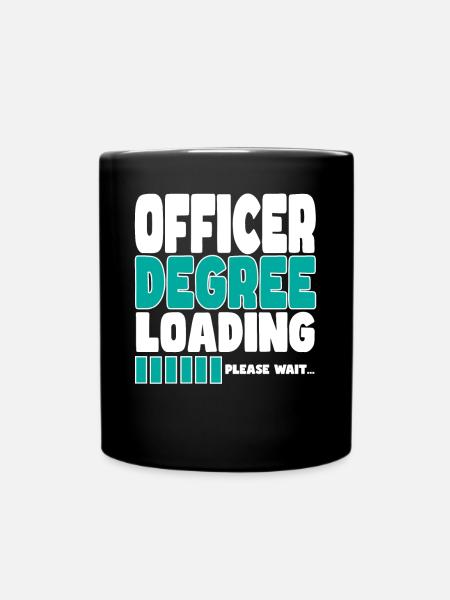 Offizier lädt Ausbildung - Tasse einfarbig - Schwarz