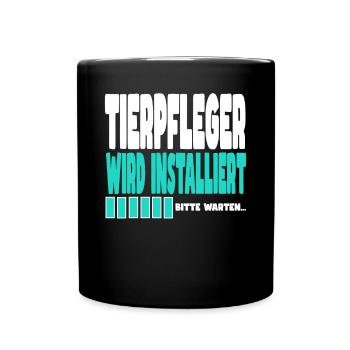 Tierpfleger wird installiert - Tasse einfarbig - Schwarz - Vorne