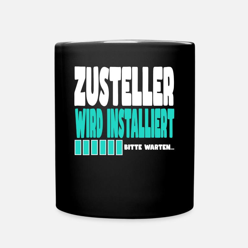 Zusteller wird installiert - Tasse einfarbig - Schwarz