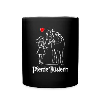 Pferde Flüsterin - Tasse einfarbig - Schwarz - Vorne