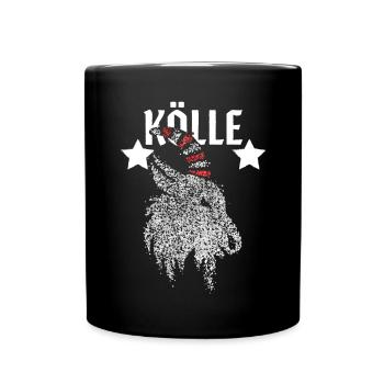 Kölle Köln Kölner Rot Weiß Karneval Kostümersatz - Tasse einfarbig - Schwarz - Vorne