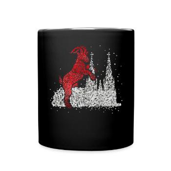 Cologne Cathedral Red White Kölle Cologne Colonia Cologne - Full Colour Mug - black - Front